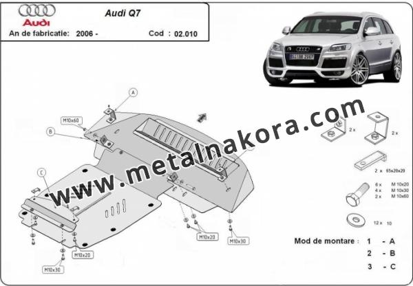 Предпазна кора за двигател и предна броня Audi Q7 3