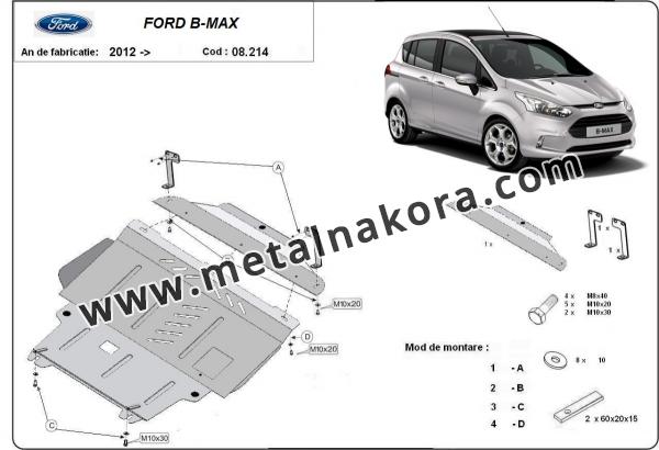 Предпазна кора за двигател, скоростна кутия и предна броня Ford B-Max 3