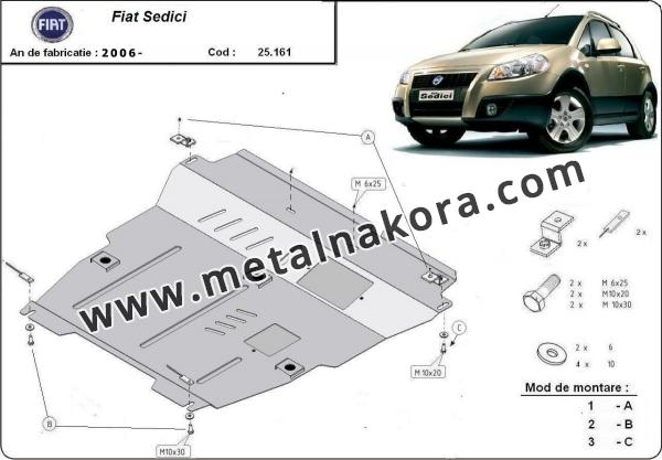 Предпазна кора за двигател, скоростна кутия и радиатор Fiat Sedici 3