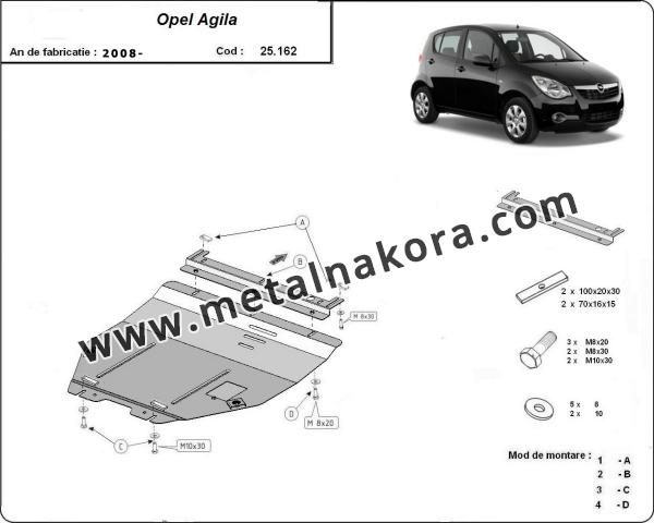 Предпазна кора за двигател и скоростна кутия Opel Agila 1