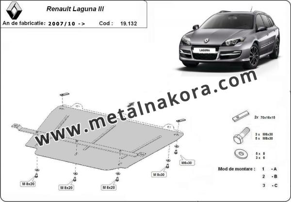 Предпазна кора за двигател и скоростна кутия Renault Laguna 3 3