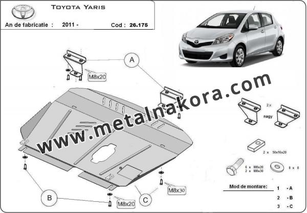 Предпазна кора за двигател и скоростна кутия Toyota Yaris 3