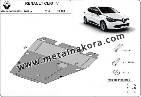 Предпазна кора за двигател и скоростна кутия Renault Clio 4 3