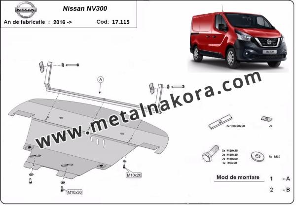 Метална предпазна кора за двигател Nissan NV300 3