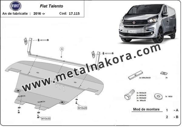 Предпазна кора за двигател и скоростна кутия Fiat Talento 3