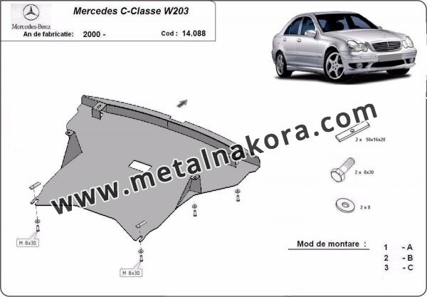 Предпазна кора за двигател и радиатор Mercedes  C-classe W203 3