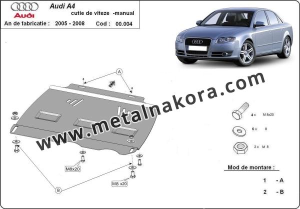 Предпазна кора за скоростна кутия Audi A4 B7 3