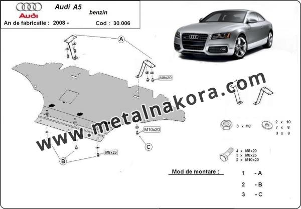 Предпазна кора за двигател, радиатор и предна броня Audi A5 - бензин 3