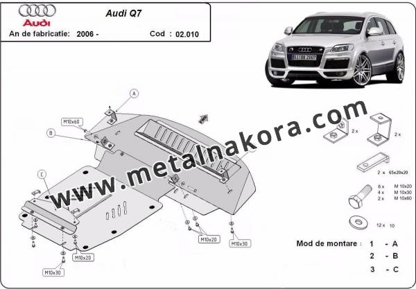 Предпазна кора за двигател и предна броня Audi Q7 S-Line 2