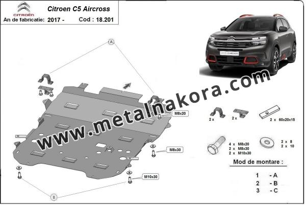 Предпазна кора за двигател, скоростна кутия и радиатор Citroen C5 Aircross  3