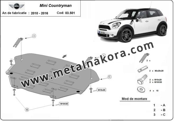 Предпазна кора за двигател и скоростна кутия Mini Countryman 3