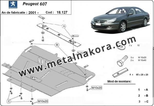 Предпазна кора за двигател и скоростна кутия Peugeot 607 3