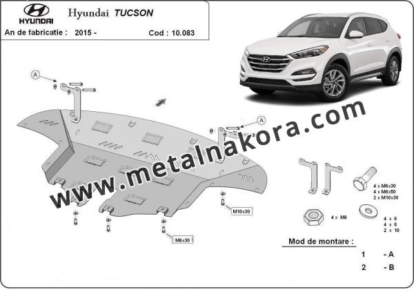 Предпазна кора за двигател, скоростна кутия, радиатор и предна броня Hyundai Tucson 3