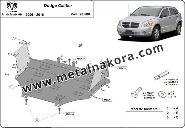 Предпазна кора за двигател, скоростна кутия, радиатор и предна броня Dodge Caliber 3