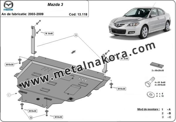 Предпазна кора за двигател, скоростна кутия и радиатор Mazda 3 3