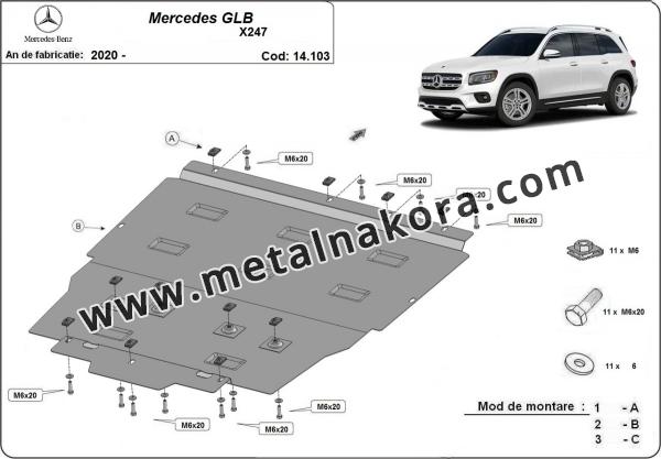 Предпазна кора за двигател, скоростна кутия и радиатор Mercedes GLB X247 3