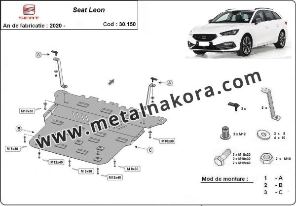 Предпазна кора за двигател, скоростна кутия, радиатор и предна броня Seat Leon 1