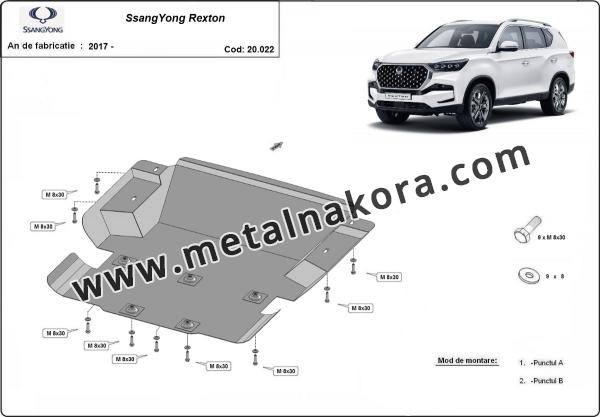 Предпазна кора за двигател, радиатор и предна броня SsangYong Rexton  3