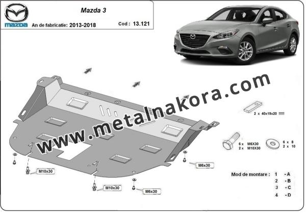 Предпазна кора за двигател, скоростна кутия и радиатор Mazda 3 3