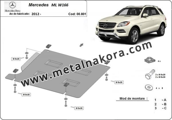 Предпазна кора за скоростна кутия  Mercedes ML W166 3