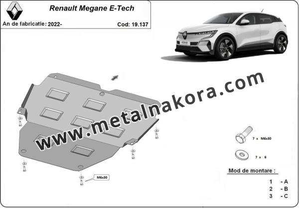 Предпазна кора за двигател, скоростна кутия и радиатор Renault Megane E-Tech 3