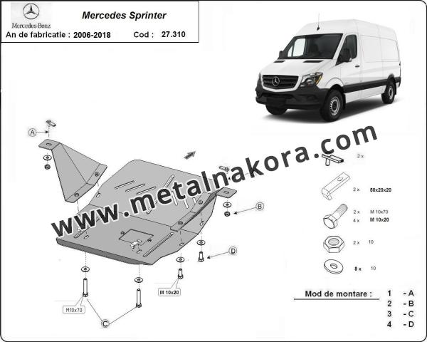 Предпазна кора за двигател и скоростна кутия Mercedes Sprinter 3