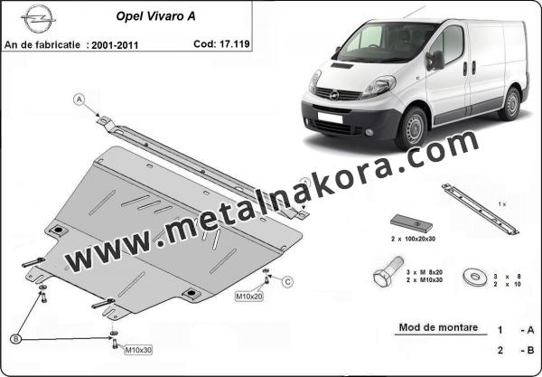 Предпазна кора за двигател, скоростна кутия и радиатор Opel Vivaro 3