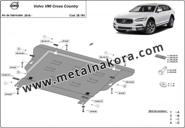 Предпазна кора за двигател и скоростна кутия Volvo V90 Cross Country 3