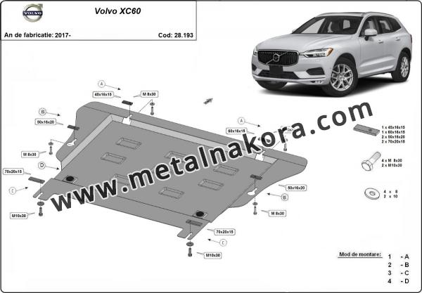 Предпазна кора за двигател, скоростна кутия и радиатор Volvo XC60 3