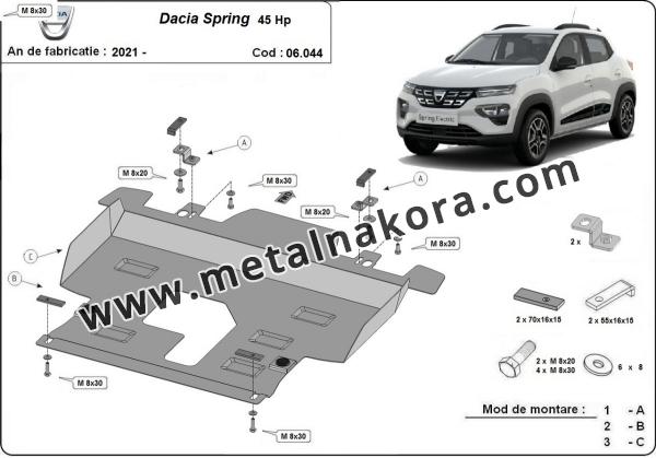 Предпазна кора за двигател и скоростна кутия Dacia Spring 3