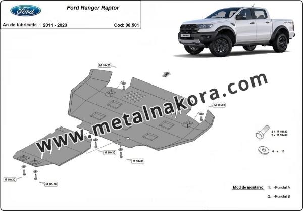 Предпазна кора за двигател и предна броня Ford Ranger Raptor 3