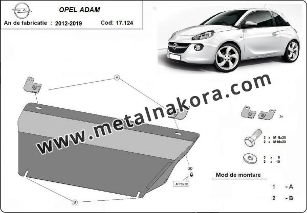 Предпазна кора за двигател и скоростна кутия Opel Adam 3