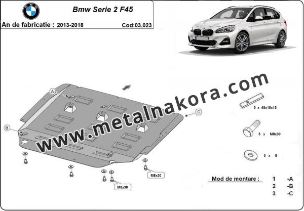 Предпазна кора за двигател, радиатор и предна броня BMW seria 2 F45 3